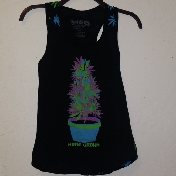 Spencer's Tops - Novelty "Home Grown" Weed Leaf Shirt